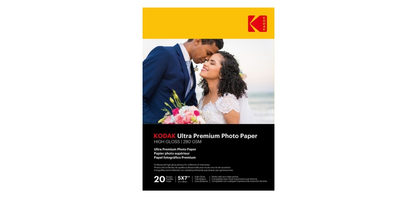 Papier photo instantané Kodak 20 feuilles de papier photo 280g/m², brillant