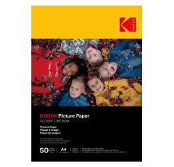 Papier photo instantané Kodak 50 feuilles de papier photo 180g/m², brillant