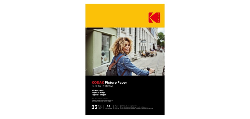 Papier photo instantané Kodak 25 feuilles de papier photo 230g/m², brillant