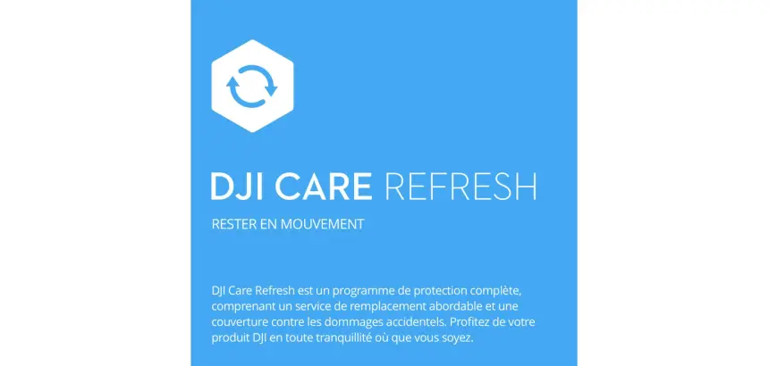 Stabilisateur Dji Care Refresh plan de 2ans pour RS 3 Pro