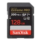 Carte mémoire SD Sandisk Extreme PRO 128 GB SDXC 200MB/s