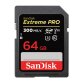 Carte mémoire SD Sandisk Carte Extreme PRO SDHC UHS-Il 64GB