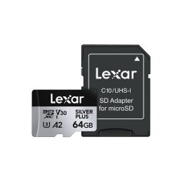 Carte mémoire micro SD Lexar XC 64GO SILVER PLUS