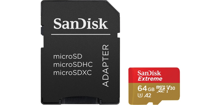Carte mémoire micro SD Sandisk Carte Extreme microSDXC 64GB for Action Cams 170MB/s