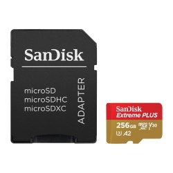 Carte mémoire micro SD Sandisk Extreme PLUS microSDXC 256GB 200MB/s