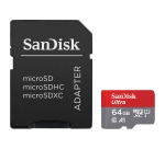 Carte mémoire micro SD Sandisk Ultra PLUS microSDXC 64GB + SD Adapter 150MB/s A1 Class 10 UHS-I