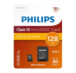 Carte mémoire micro SD Philips 128GB UHS 1