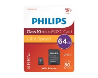 Carte mémoire micro SD Philips CARTE MICRO SD 64GB UHS 1