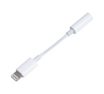 Câble téléphone portable Bbc Adaptateur Jack 3,5mm vers Lightning Blanc