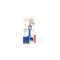 Câble téléphone portable Yello Koko Andy USBA - USBC/Micro/Light 15cm Timbre Bleu