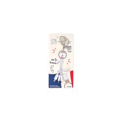 Câble téléphone portable Yello Koko Andy USBA -USBC/Micro/Light 15cm FR #Paris blanc
