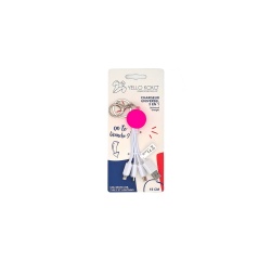 Câble téléphone portable Yello Koko Andy USBA - USBC/Micro/Light 15cm Macaron Rose
