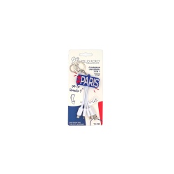 Câble téléphone portable Yello Koko Andy USBA - USBC/Micro/Light 15cm Paris Blanc