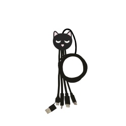Câble téléphone portable Yello Koko Câble de charge universel 3en1 1m Chat XXL