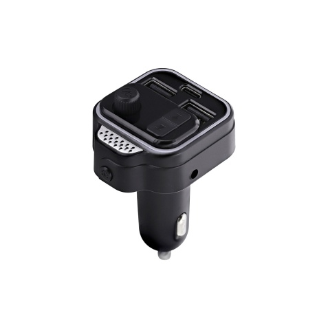 Accessoire téléphonie pour voiture Tnb Transmetteur FM Bluetooth kit mains libres et charge rapide - noir