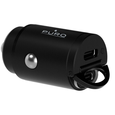 Accessoire téléphonie pour voiture Puro Adaptateur allume-cigare double ports USB-C 30W Noir