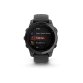 Montre connectée Garmin fenix E AMOLED 47mm Acier Gray avec bracelet noir