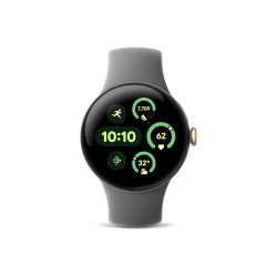 Montre connectée Google PIXEL WATCH 3 41MM 4G LTE CHAMPAGNE DORE BRACELET VERT SAUGE