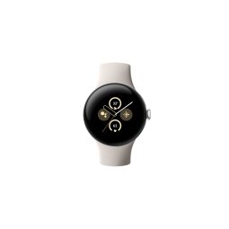 Montre connectée Google Pixel Watch 2 – Boîtier en aluminium Argent Poli – Bracelet sport Porcelaine – 4G LTE