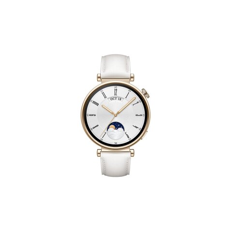 Montre connectée Huawei WATCH GT4 41mm CLASSIC Bracelet cuir blanc