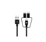 Câble téléphone portable Wefix Cable 3 en 1 noir 1 mètre