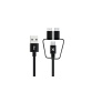 Câble téléphone portable Wefix Cable 3 en 1 noir 1 mètre