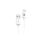 Câble téléphone portable Wefix Cable lightning plat blanc 1,2 mètre
