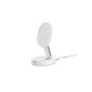 Chargeur pour téléphone mobile Belkin Support de recharge sans fil, magnetique et pliable, compatible Qi2, adaptateur secteur et cable de 1,5m inclus, 15W, blanc