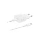 Chargeur pour téléphone mobile Samsung Chargeur secteur 25W Avec cable USBC Blanc