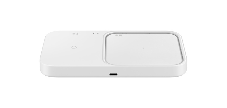 Chargeur pour téléphone mobile Samsung Pad Induction plat DUO Watch, Charge Rapide 15W (chargeur secteur non inclus) Blanc