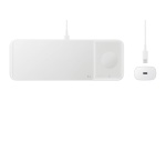 Chargeur pour téléphone mobile Samsung Pad Induction TRIO Watch, Charge Rapide 7,5W x2 (chargeur secteur inclus) Blanc