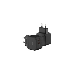 Chargeur pour téléphone mobile Qdos PowerCube 45W double USB-C Noir