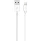 Chargeur pour téléphone mobile Wow Cable USB A Lightning MFI 2,4A 1M blanc