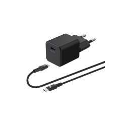 Chargeur pour téléphone mobile Wefix Chargeur secteur 20W + Cable USB-C 1m Noir