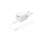 Chargeur pour téléphone mobile Wefix Chargeur secteur 20W + Cable Lightning 1m Blanc