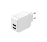 Chargeur pour téléphone mobile Wefix Chargeur secteur double USB-A 2.4A Blanc