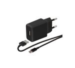 Chargeur pour téléphone mobile Wefix CHARGEUR SECTEUR + Câble Micro USB Noir