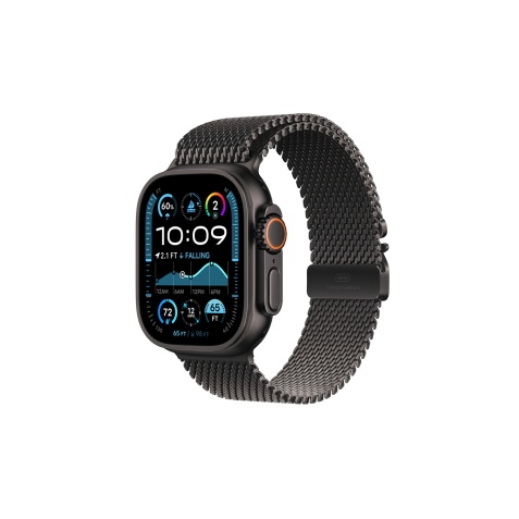Apple watch Apple Watch Ultra 2 GPS + Cellular 49mm Boîtier en Titane Noir avec Bracelet Milanais Titane Noir - L version 2024