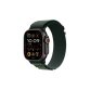 Apple watch Apple Apple Watch Ultra 2 GPS + Cellular 49mm Boîtier en Titane Noir avec Boucle Alpine Vert Foncé - Large