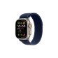 Apple watch Apple Apple Watch Ultra 2 GPS + Cellular 49mm Boîtier en Titane Naturel avec Boucle Trail Bleu - M/L