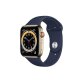 Apple watch Apple Watch Series 6 GPS + Cellular Boîtier en Acier Inoxydable Gold de 40 mm avec Bracelet Sport Bleu Reconditionne par APPLE- Très bon état