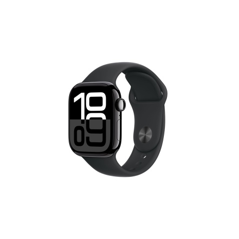 Apple watch Apple Apple Watch Series 10 GPS + Cellular 42mm Boîtier en Aluminium Noir de Jais avec Bracelet Sport Noir - M/L