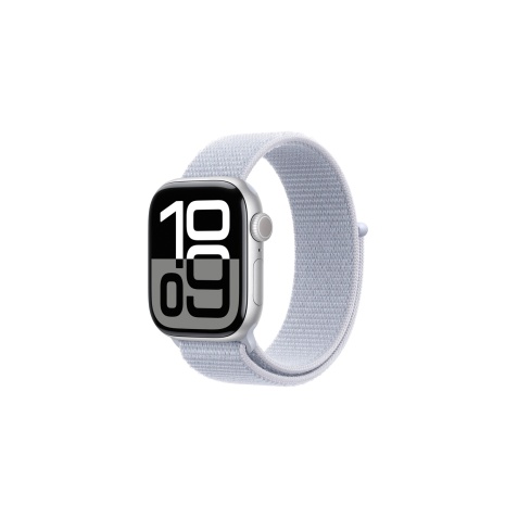 Apple watch Apple Apple Watch Series 10 GPS 42mm Boîtier en Aluminium Argent avec Boucle Sport Nuée bleue