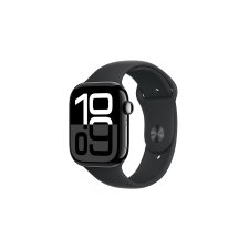 Apple watch Apple Apple Watch Series 10 GPS + Cellular 46mm Boîtier en Aluminium Noir de Jais avec Bracelet Sport Noir - M/L