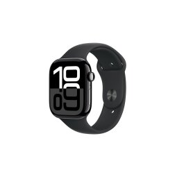 Apple watch Apple Apple Watch Series 10 GPS 46mm Boîtier en Aluminium Noir de Jais avec Bracelet Sport Noir - S/M