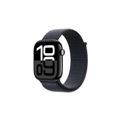 Apple watch Apple Apple Watch Series 10 GPS + Cellular 46mm Boîtier en Aluminium Noir de Jais avec Boucle Sport Encre Violette