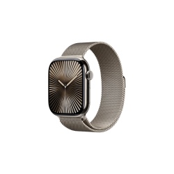 Apple watch Apple Apple Watch Series 10 GPS + Cellular 46mm Boîtier en Titane Naturel avec Bracelet Milanais Naturel - M/L