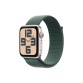 Apple watch Apple Watch SE GPS 44mm Boîtier en Aluminium Lumière Stellaire avec Boucle Sport Vert lacustre version 2024