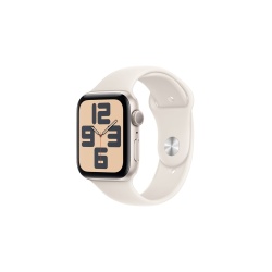 Apple watch Apple Watch SE GPS 44mm Boîtier en Aluminium Lumière Stellaire avec Bracelet Sport Lumière Stellaire - S/M version 2024