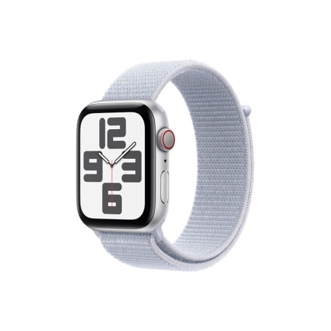 Apple watch Apple Apple Watch SE GPS + Cellular 44mm Boîtier en Aluminium Argent avec Boucle Sport Nuée bleue